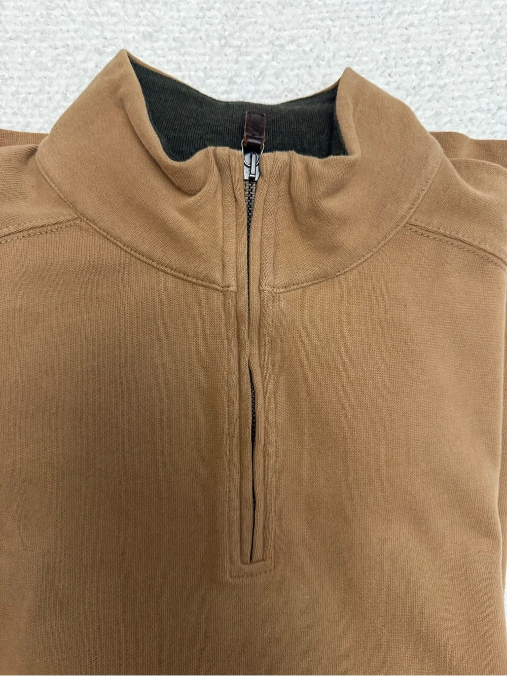 J. Crew Men’s Caramel Brown Half-Zip Pullover